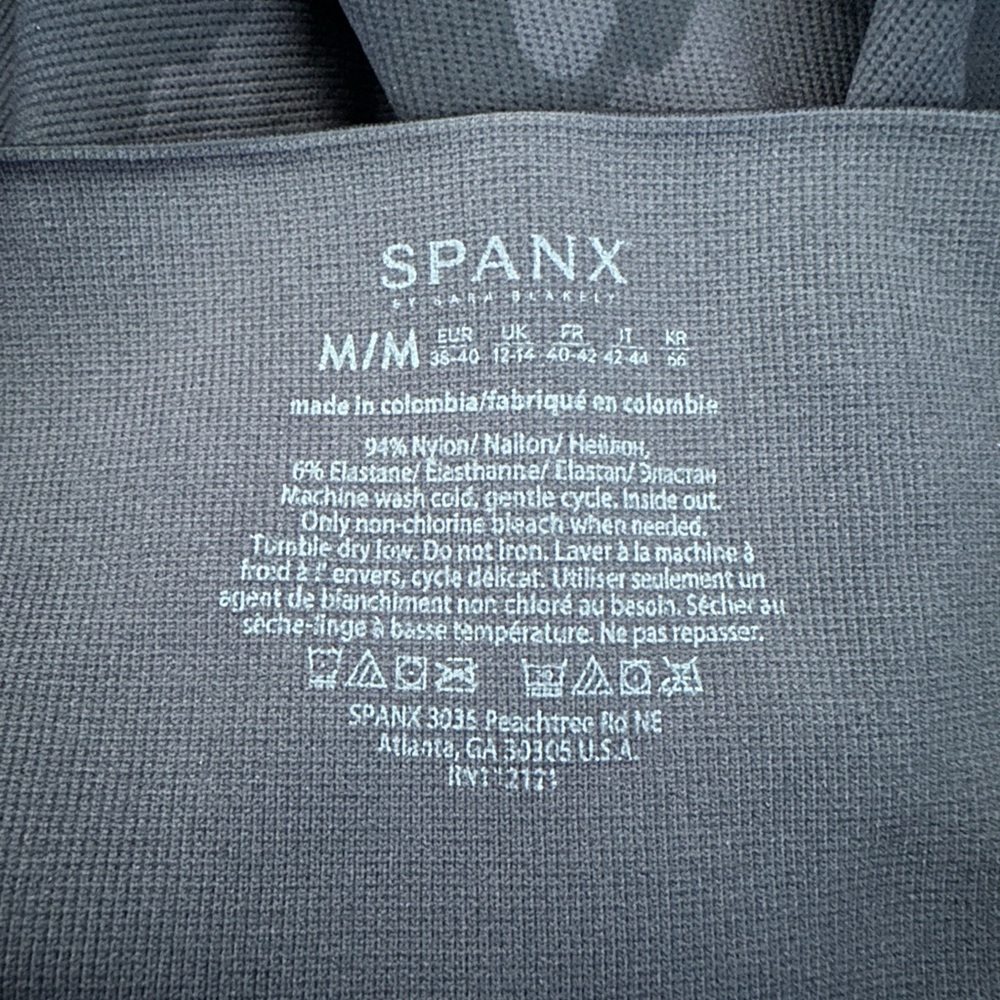 SPANX High-Rise Full Length Dark Black Camo Leggings - Picture 10 of 10